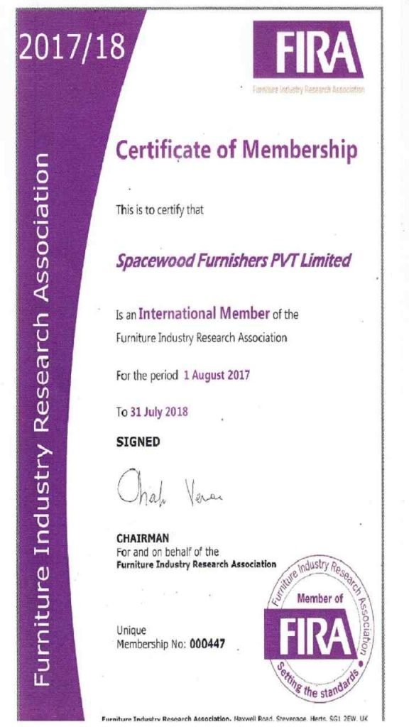 Chair studio mangalore Awards and Certification ISO certified company
