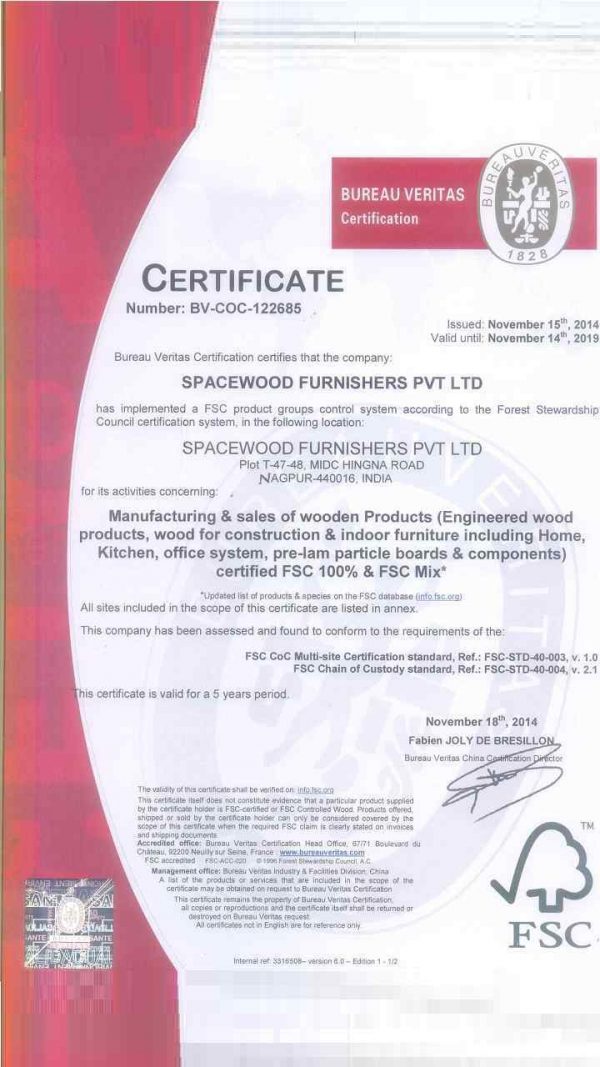 Chair studio mangalore Awards and Certification ISO certified company