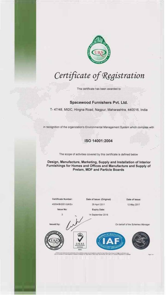 Chair studio mangalore Awards and Certification ISO certified company