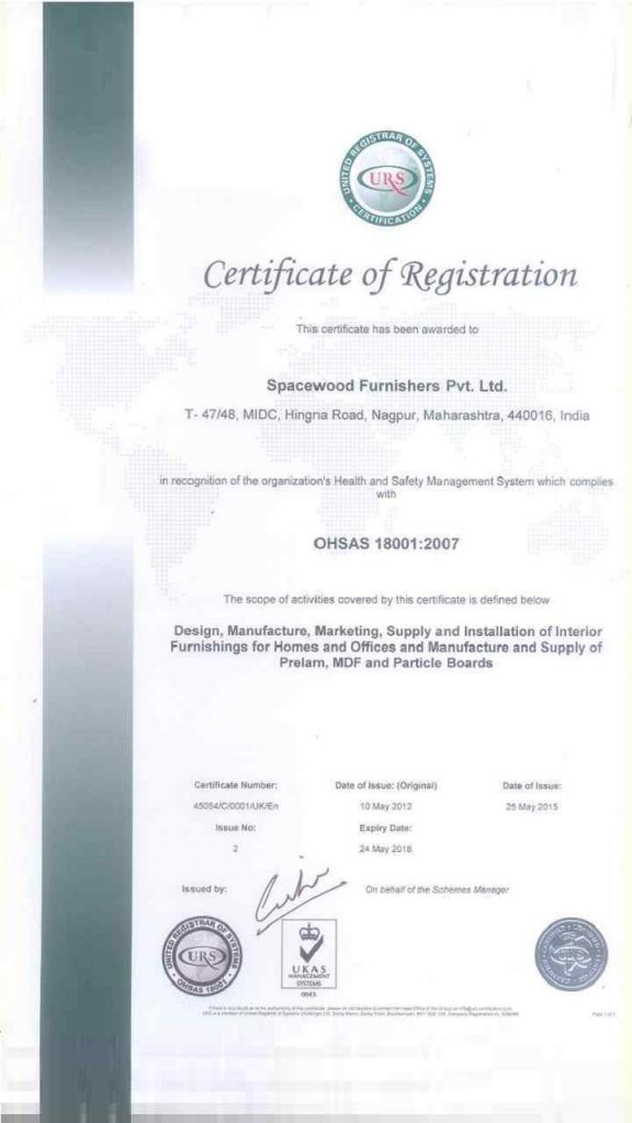 Chair studio mangalore Awards and Certification ISO certified company